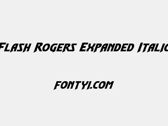 Flash Rogers Expanded Italic