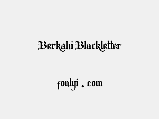 Berkahi Blackletter