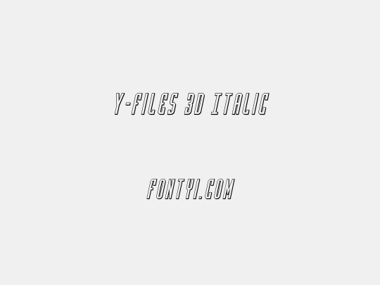 Y-Files 3D Italic