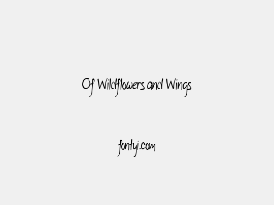 Of Wildflowers and Wings