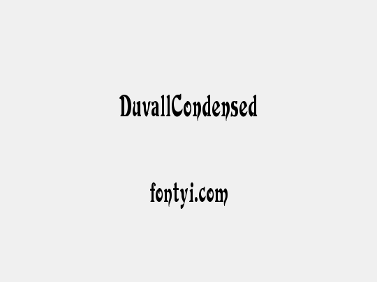 DuvallCondensed
