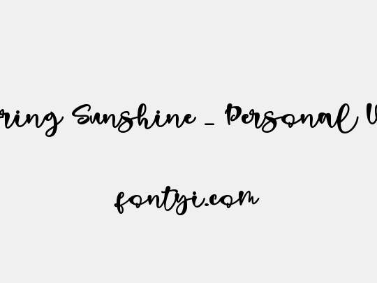 Spring Sunshine _ Personal Use
