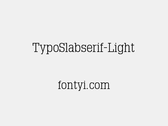 TypoSlabserif-Light