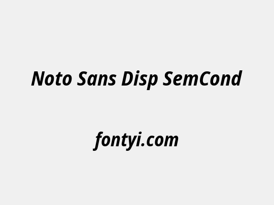 Noto Sans Disp SemCond