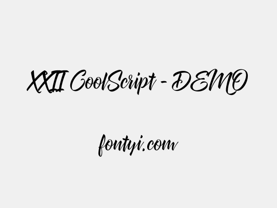 XXII CoolScript - DEMO
