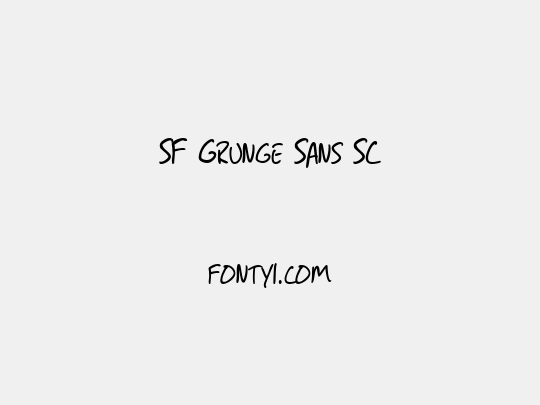 SF Grunge Sans SC