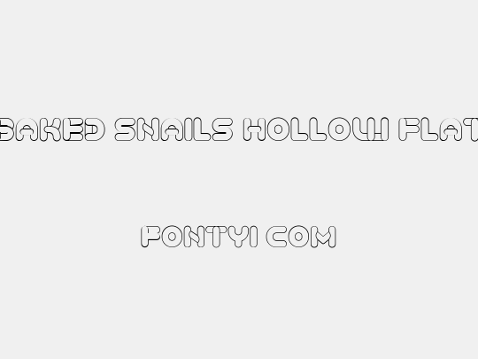 Baked Snails Hollow Flat