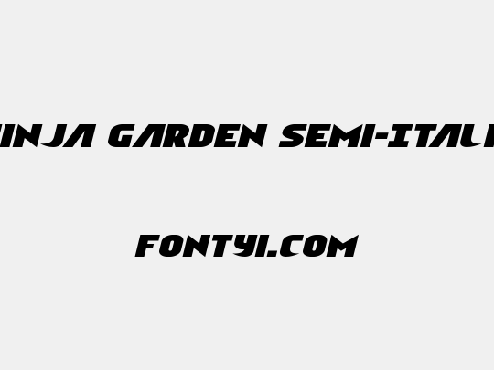 Ninja Garden Semi-Italic