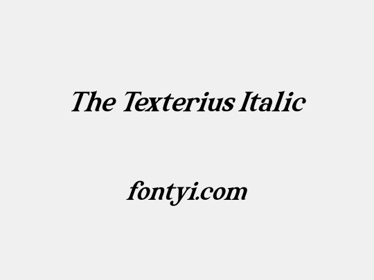 The Texterius Italic