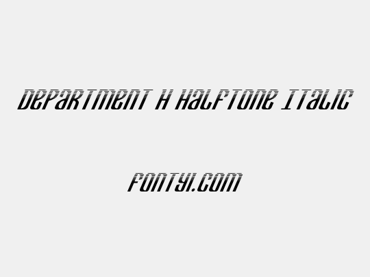Department H Halftone Italic