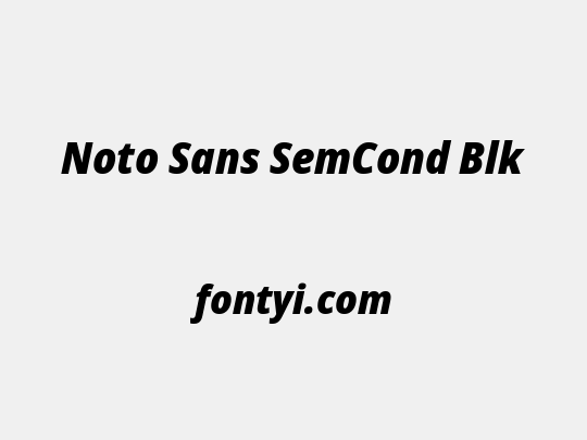 Noto Sans SemCond Blk