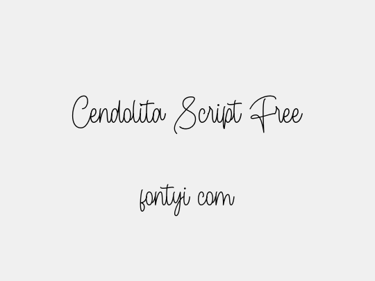 Cendolita Script Free