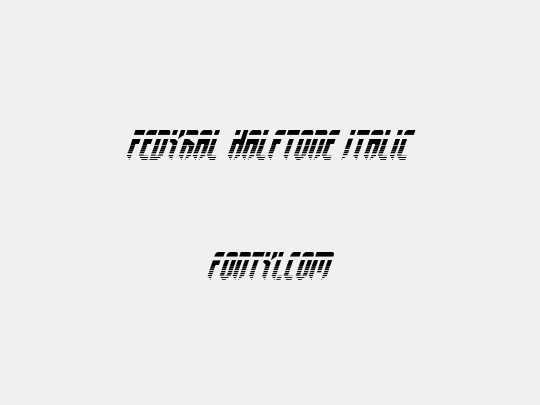 Fedyral Halftone Italic