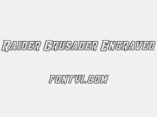 Raider Crusader Engraved