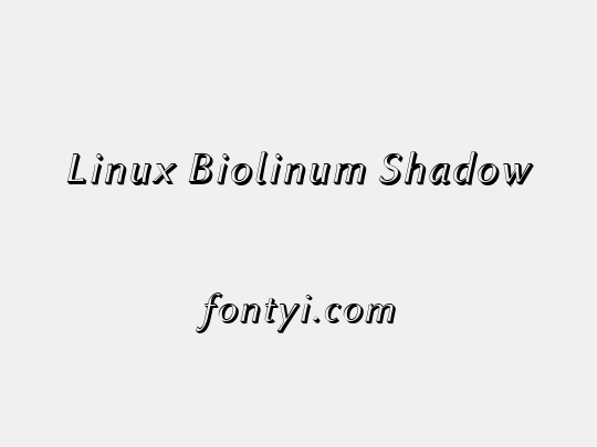 Linux Biolinum Shadow