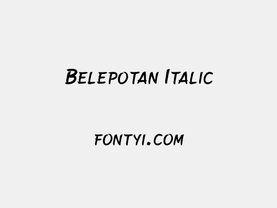 Belepotan Italic