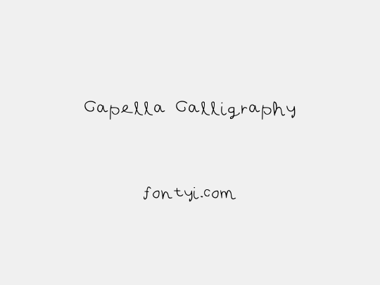 Capella Calligraphy