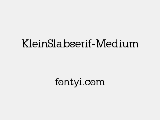 KleinSlabserif-Medium
