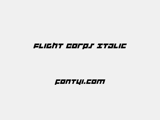 Flight Corps Italic