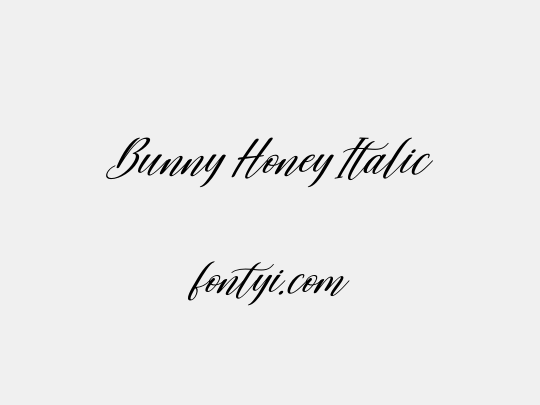 Bunny Honey Italic