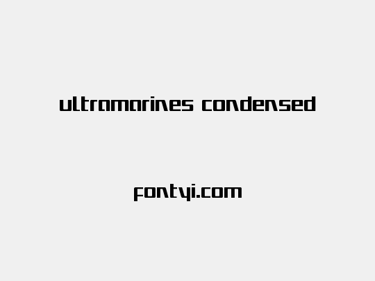 Ultramarines Condensed