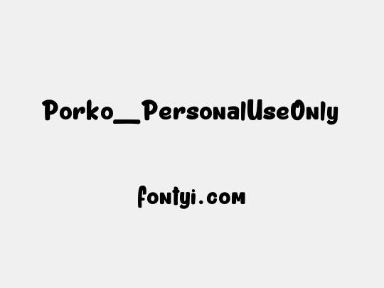 Porko_PersonalUseOnly