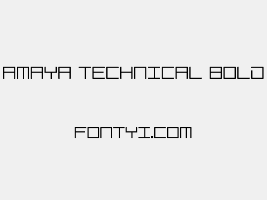 Amaya Technical Bold