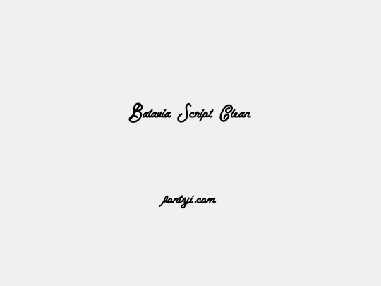 Batavia Script Clean