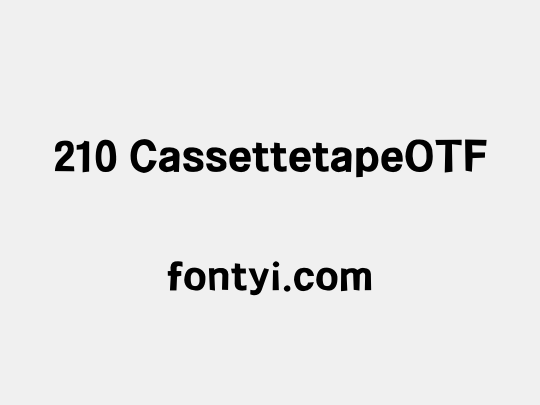 210 CassettetapeOTF