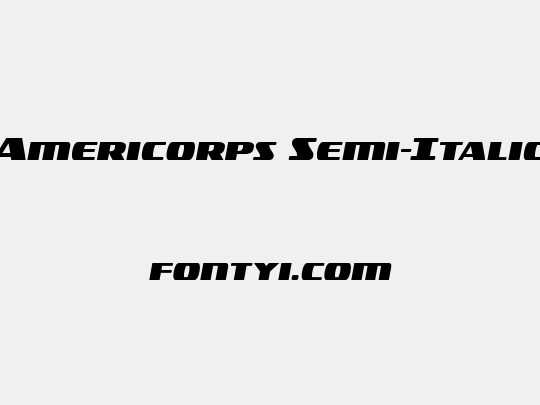 Americorps Semi-Italic