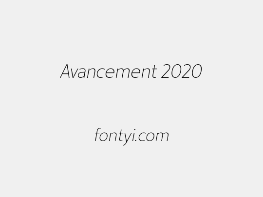 Avancement 2020
