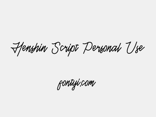 Henshin Script Personal Use