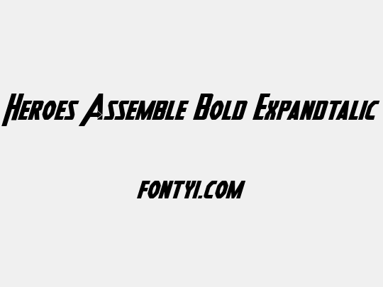 Heroes Assemble Bold Expandtalic