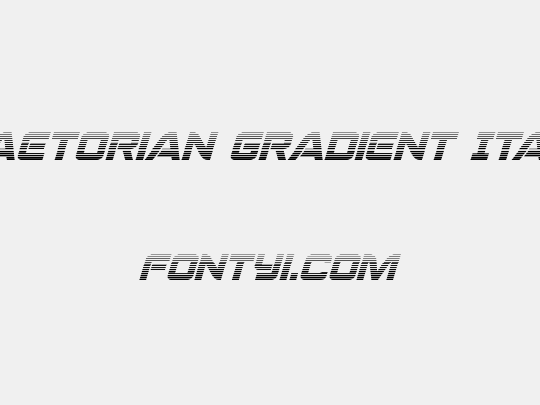 Praetorian Gradient Italic