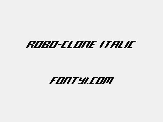Robo-Clone Italic