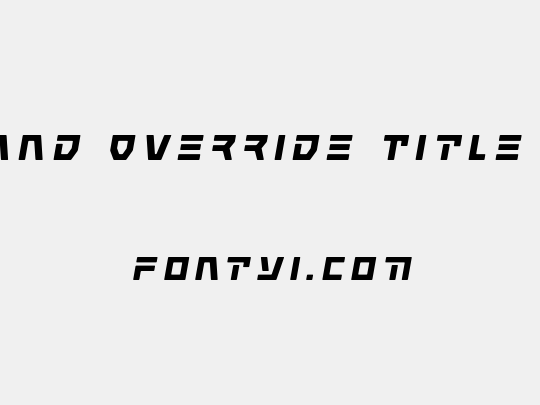 Command Override Title Italic