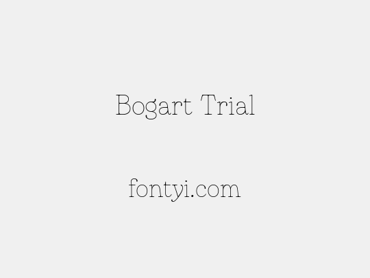 Bogart Trial