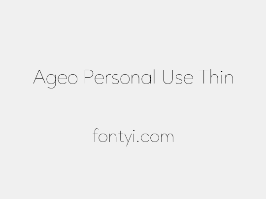 Ageo Personal Use Thin