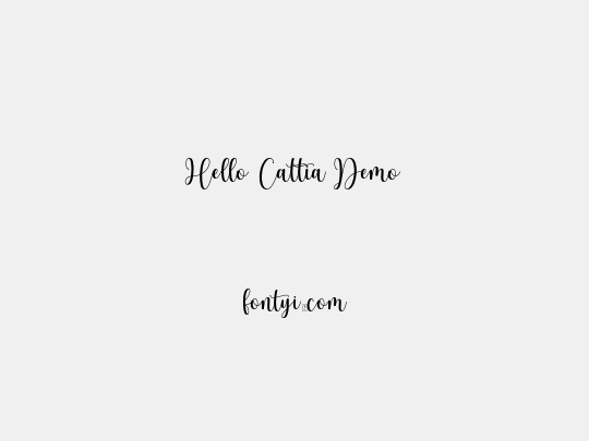 Hello Cattia Demo
