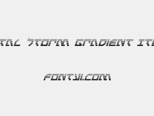 Metal Storm Gradient Italic