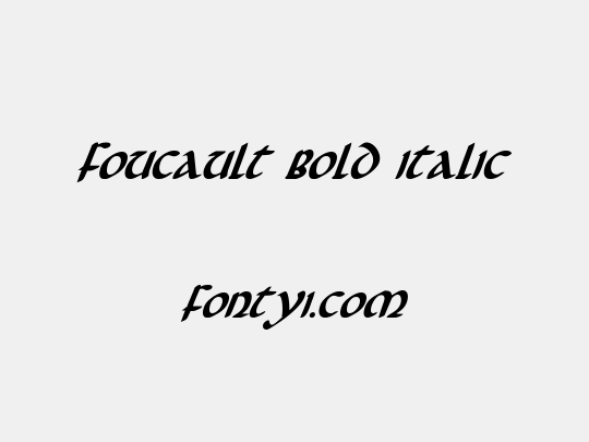 Foucault Bold Italic