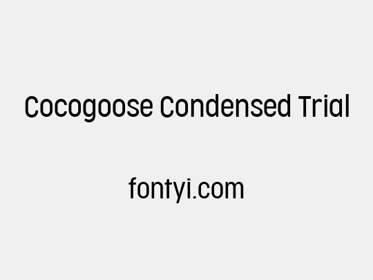 Cocogoose Condensed Trial