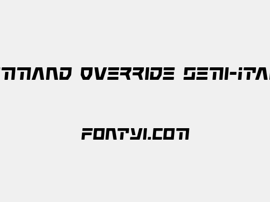 Command Override Semi-Italic
