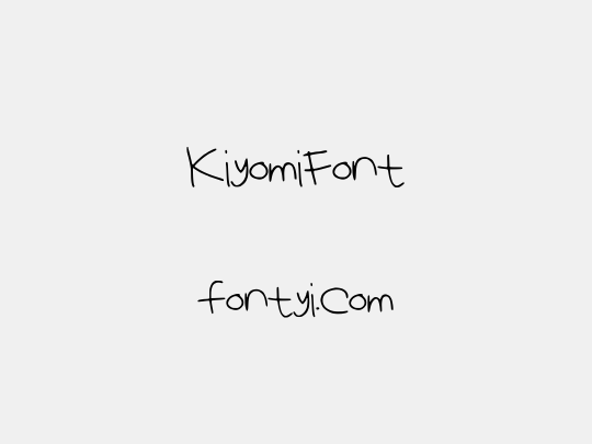 KiyomiFont