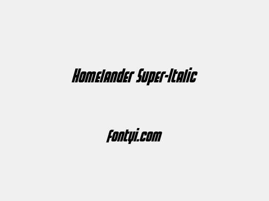 Homelander Super-Italic