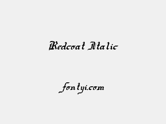 Redcoat Italic
