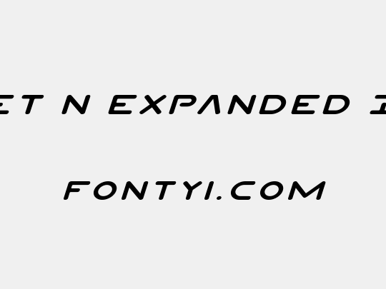 Planet N Expanded Italic