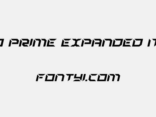 Zero Prime Expanded Italic