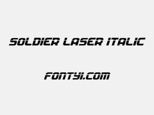 Soldier Laser Italic