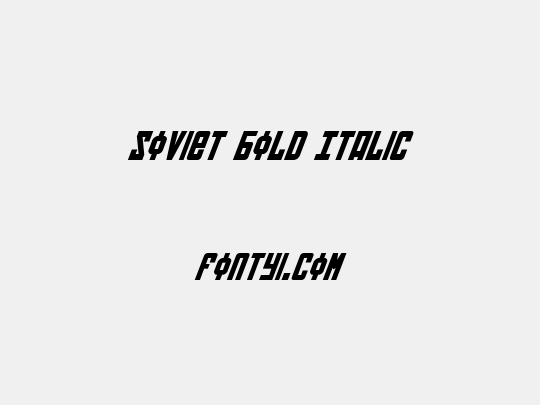 Soviet Bold Italic